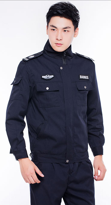 2011新式保安工作服春秋套裝長袖拉鏈夾克