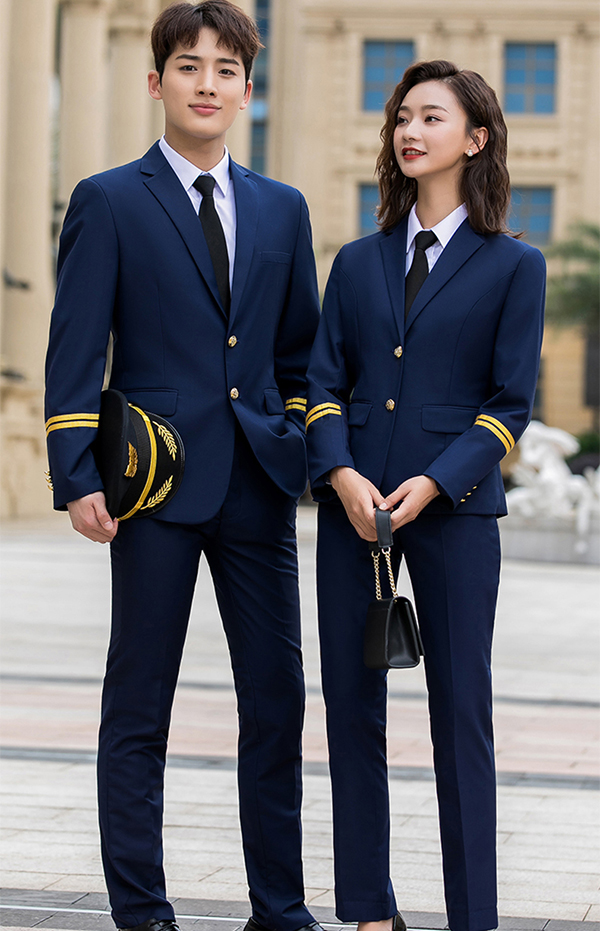 男女同款鐵路制服職業裝套裝
